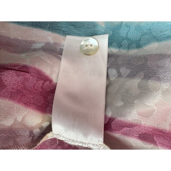 Art Dealer Rainbow Stripes 100% Silk Wrap Tie Waist Short Top Made Italy M NWT - Picture 11 of 11